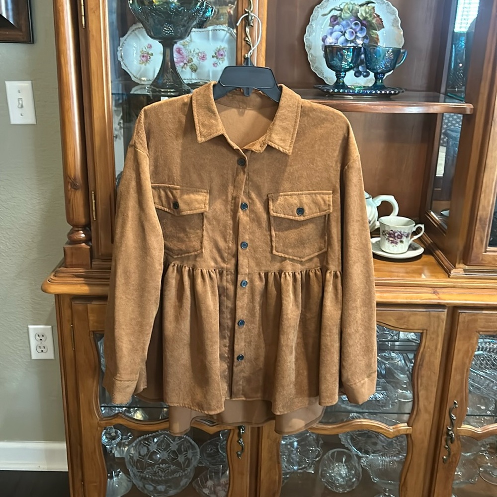 Rust colored shacket size M